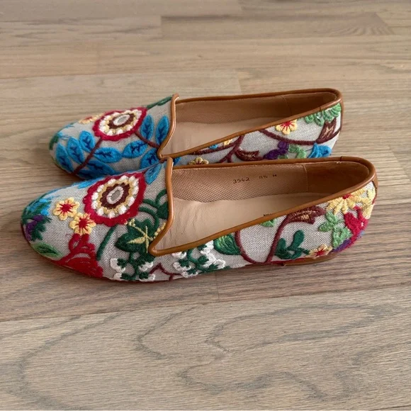 Jon Josef Gatsby Campanilla embroidered Flats 8.5 - Picture 2 of 10